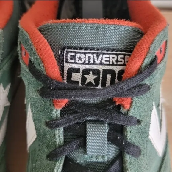 CTAS 9.5 Retro Cons Suede Lace Up Green Low Top Running Sneakers Shoes Converse