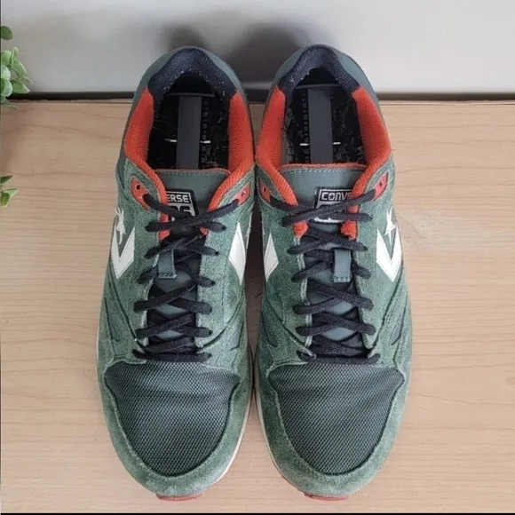 CTAS 9.5 Retro Cons Suede Lace Up Green Low Top Running Sneakers Shoes Converse