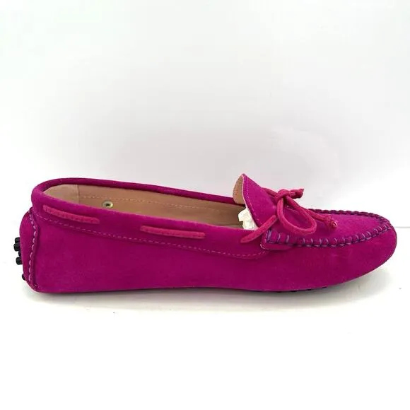 Cuple Norway women’s fushia suede driver loafers shoes