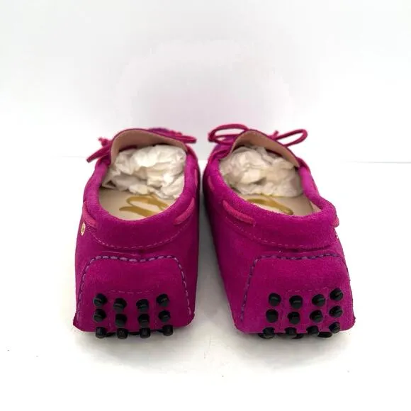 Cuple Norway women’s fushia suede driver loafers shoes