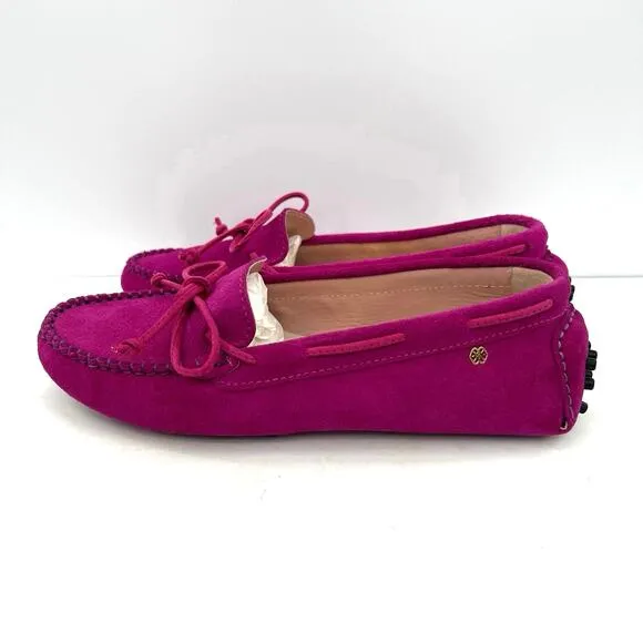 Cuple Norway women’s fushia suede driver loafers shoes