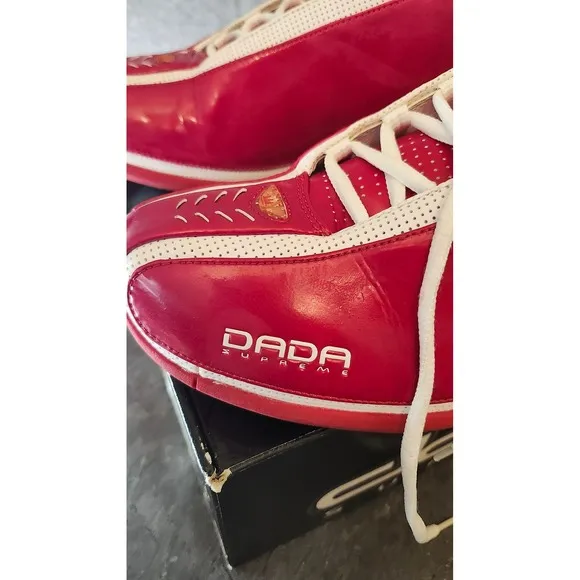 Dada Supreme Red &amp; White Athletic Shoes Sneakers 90s Vintage Men's Size 10 RARE