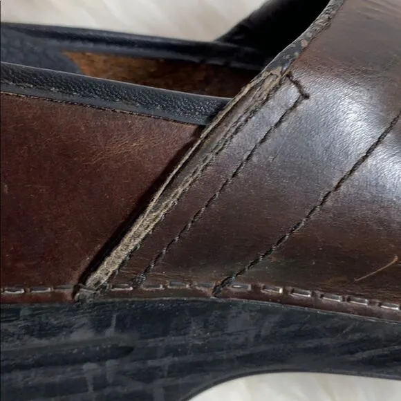 Dansko Brown Leather Clogs Sz 38/7.5-8