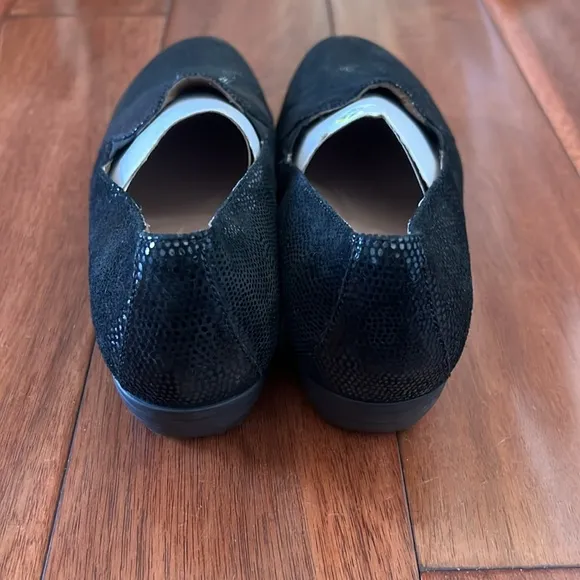 Dansko Shoes Black Shimmer Size 40 US 10 Loafer Slip Ons