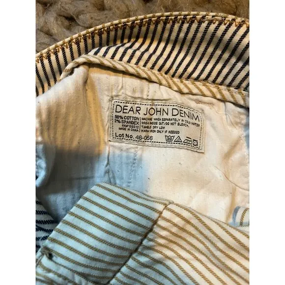 Dear John Denim striped shorts size 30