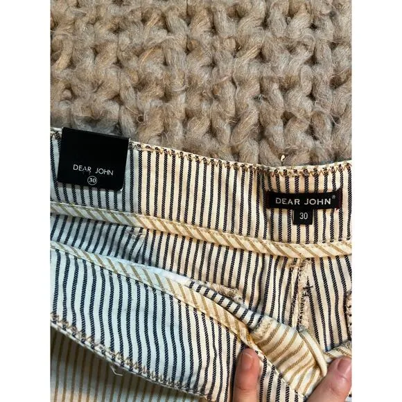 Dear John Denim striped shorts size 30