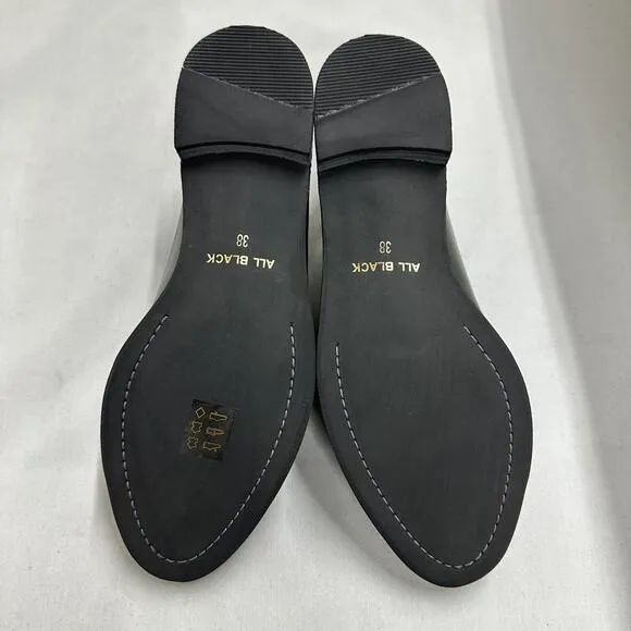 Designer Vintage Style Green Leather Shoes (38)