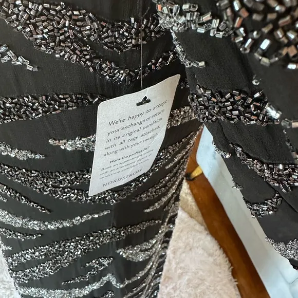 Designers Mon Cheri Vintage Beaded Evening Gown.