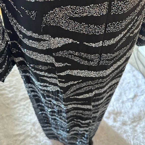 Designers Mon Cheri Vintage Beaded Evening Gown.