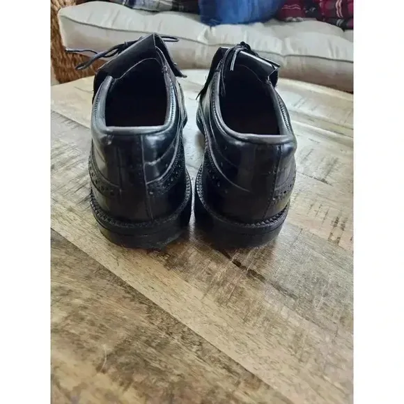 Dexter Leather Vintage Black Golf Shoes Large Spikes Men's Size 10D Made in USA