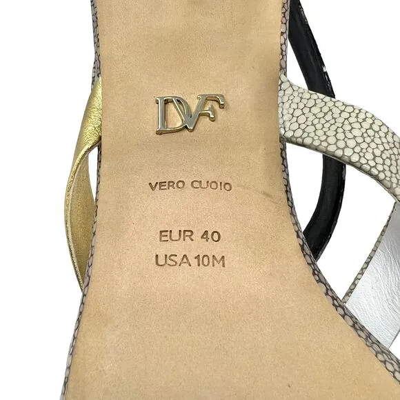 Diane von Furstenberg Ibiza Lucite Clear Heeled Sandals