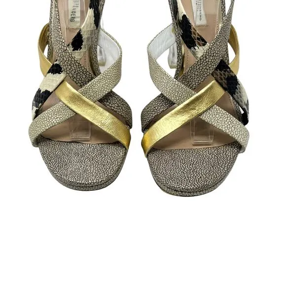 Diane von Furstenberg Ibiza Lucite Clear Heeled Sandals