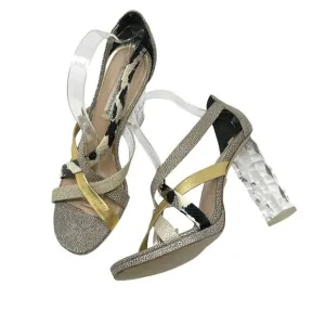 Diane von Furstenberg Ibiza Lucite Clear Heeled Sandals