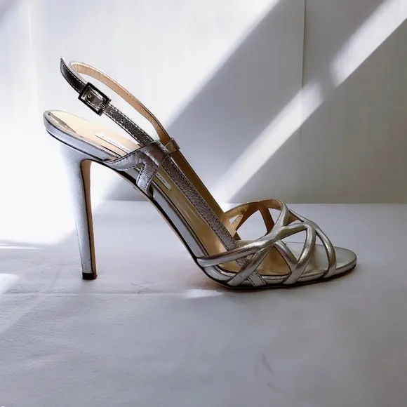 Diane von Furstenberg Upton Leather Heel Sandals 8