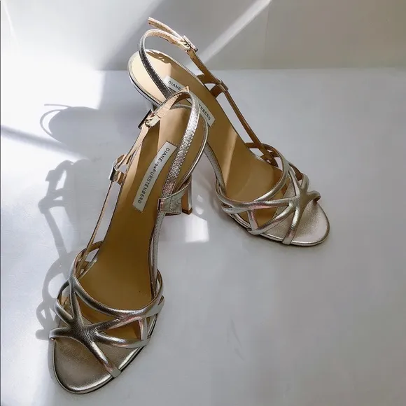 Diane von Furstenberg Upton Leather Heel Sandals 8