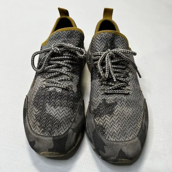 Diesel SKB S-KBY Sneakers Mens Size 10.5 Gray Camo Gold Knit Shoes