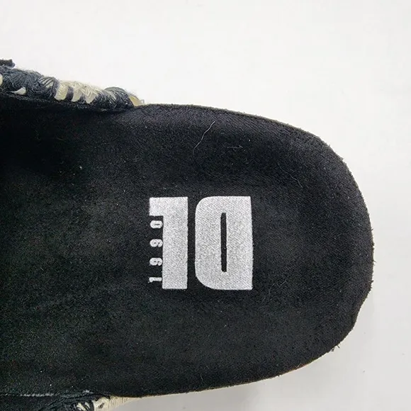 Dirty Laundry Bunches Crochet Clog Womens 8.5M Black/White Buckle Boho Shoes 38