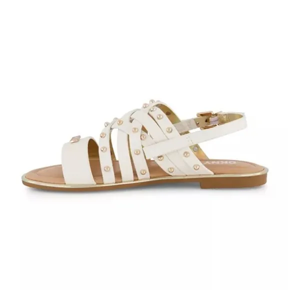 DKNY Girls Cassie Laser White Straps Sandals/Sz:5/NWT