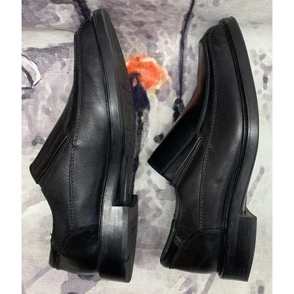 Dockers Mens 8 M Proposal Leather Black Dress Shoe Slip On Loafer 90-3184 Casual