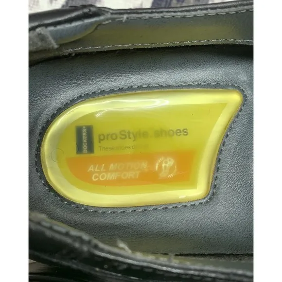 Dockers Mens 8 M Proposal Leather Black Dress Shoe Slip On Loafer 90-3184 Casual