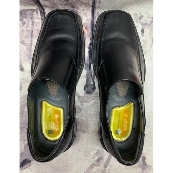Dockers Mens 8 M Proposal Leather Black Dress Shoe Slip On Loafer 90-3184 Casual
