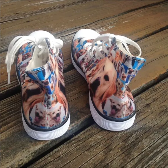 Dog High Hi Tops EUR 43 Sneakers Shoes Poodle Beagle Husky Dachshund Golden Lab
