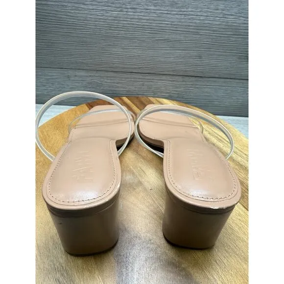 Dolce Vita Sandal Peyton Crystal Clear Straps Block Heels Square Toe Women 9.5