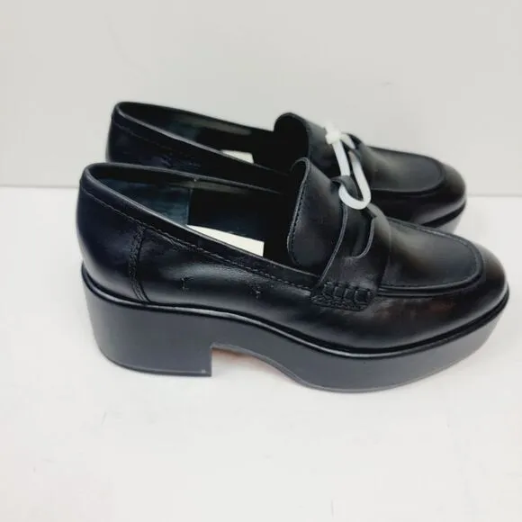 Dolce Vita Yanni Black Leather Platform Loafer Size 6 6.5 7 7.5 8 8.5 9 9.5 NWT