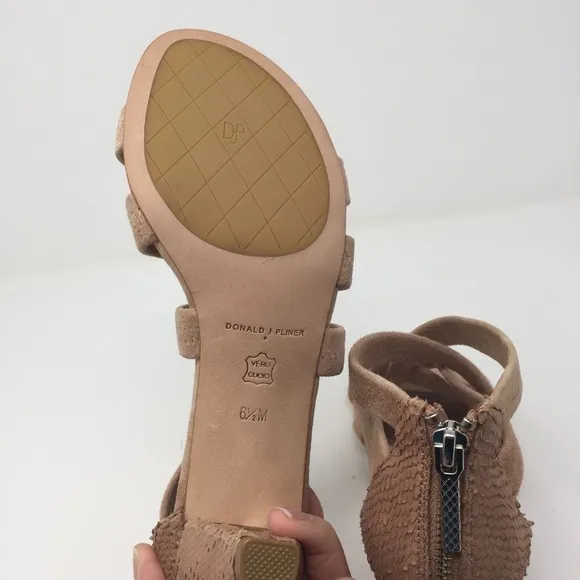 Donald J. Pliner blush Vida suede dress sandals