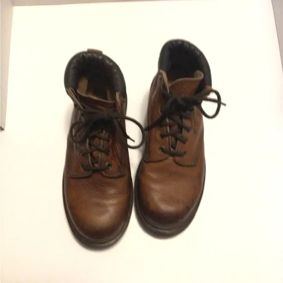 Dr marten size 5 brown high top leather upper air cushion shoes made in England