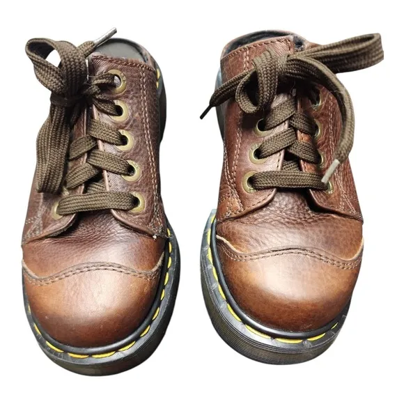 Dr Martens 9936 Oxford Shoes US 4 Brown Chunky Leather Made England 90s Y2K VTG