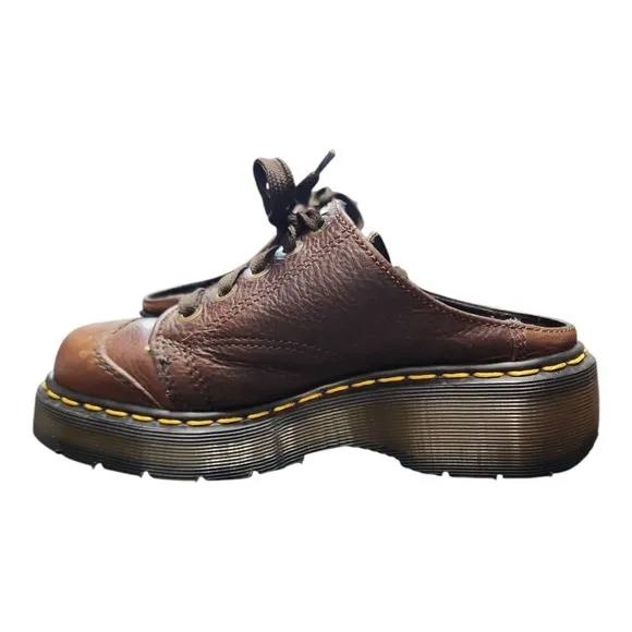 Dr Martens 9936 Oxford Shoes US 4 Brown Chunky Leather Made England 90s Y2K VTG