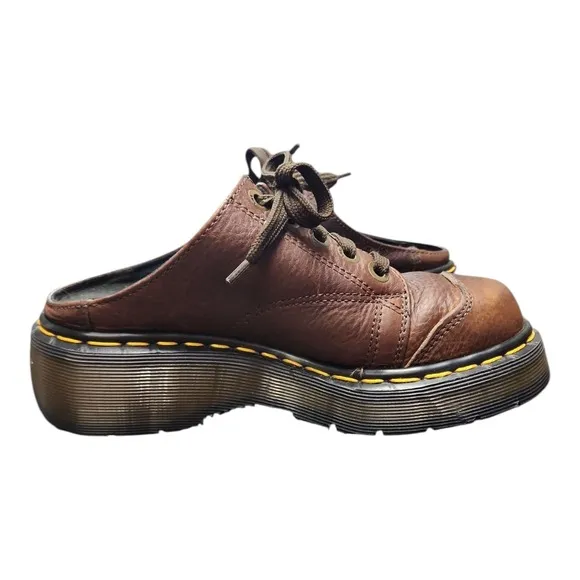 Dr Martens 9936 Oxford Shoes US 4 Brown Chunky Leather Made England 90s Y2K VTG