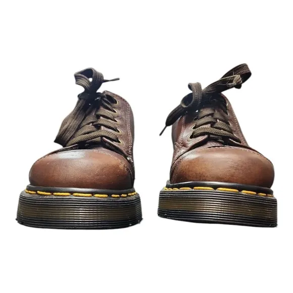Dr Martens 9936 Oxford Shoes US 4 Brown Chunky Leather Made England 90s Y2K VTG