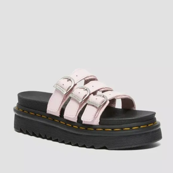 Dr. Martens Blaire Slide Leather Sandals women pink 9 EU 41