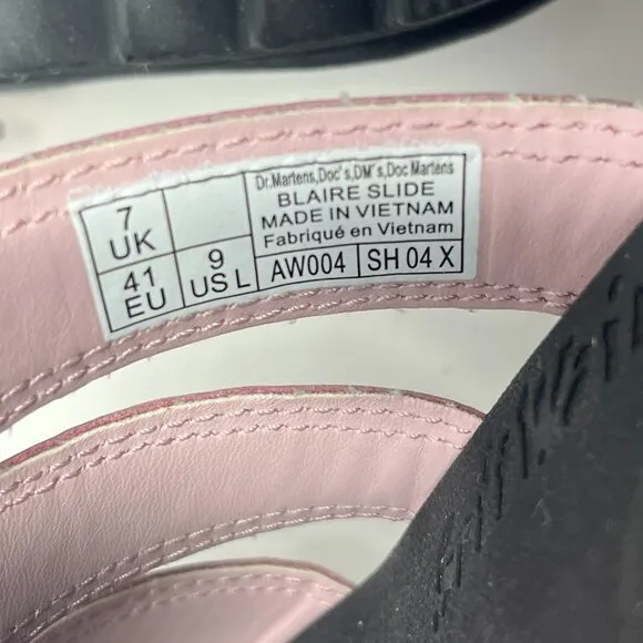 Dr. Martens Blaire Slide Leather Sandals women pink 9 EU 41