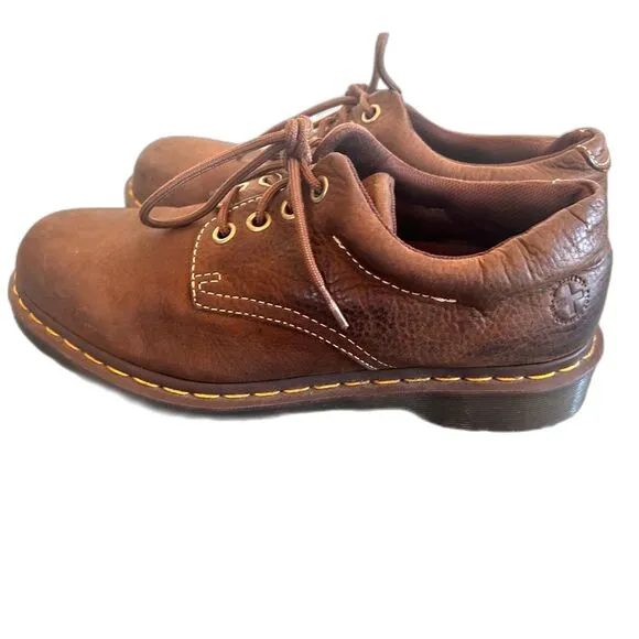 Dr. Martens Doc Men's 10 women’s 11 Dark Brown Shoes Chunky 90s Y2K Leather Ankl