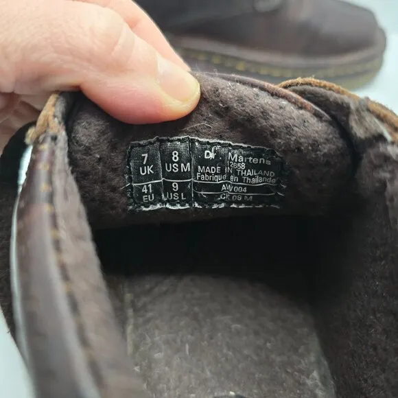Dr. Martens | Marty brown leather lace-up utility boots | MENS 8