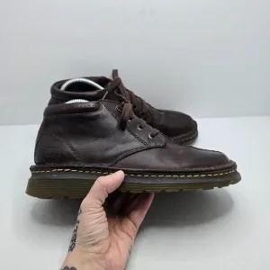 Dr. Martens | Marty brown leather lace-up utility boots | MENS 8