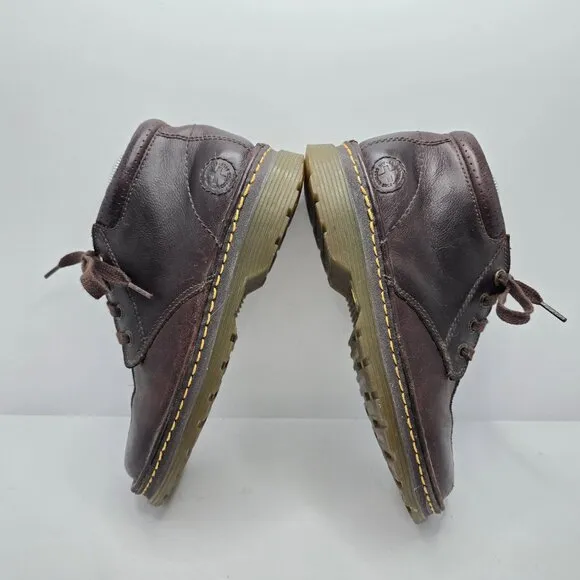 Dr. Martens | Marty brown leather lace-up utility boots | MENS 8