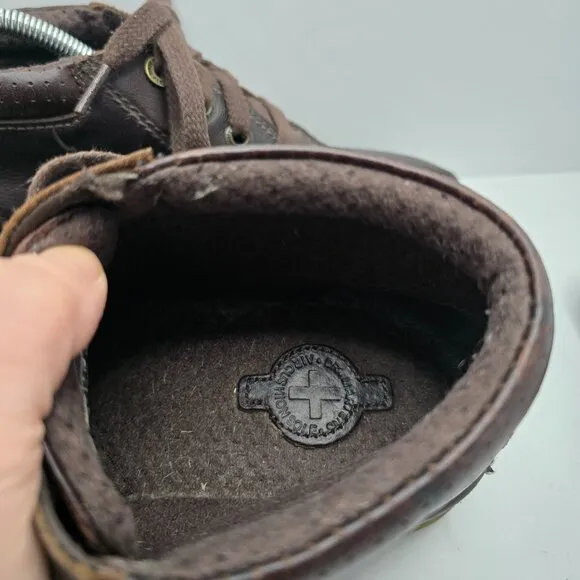Dr. Martens | Marty brown leather lace-up utility boots | MENS 8