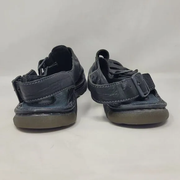 Dr. Martens Mens 11 Nick Black Leather Fisherman Sandals Buckles Straps 11687