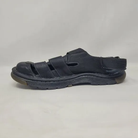 Dr. Martens Mens 11 Nick Black Leather Fisherman Sandals Buckles Straps 11687
