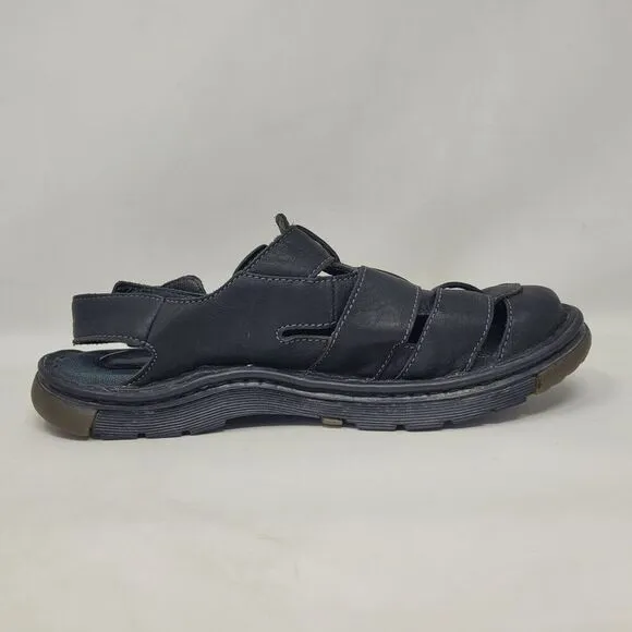 Dr. Martens Mens 11 Nick Black Leather Fisherman Sandals Buckles Straps 11687