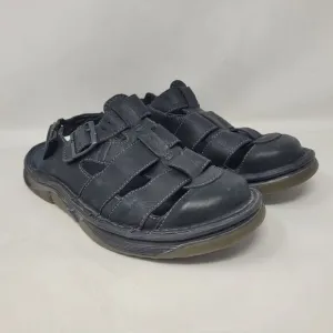 Dr. Martens Mens 11 Nick Black Leather Fisherman Sandals Buckles Straps 11687