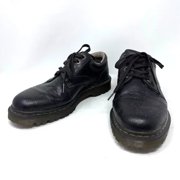 Dr Martens Mens Size 10 Ashfeld Black Leather Oxford Lace Up Shoes Workwear