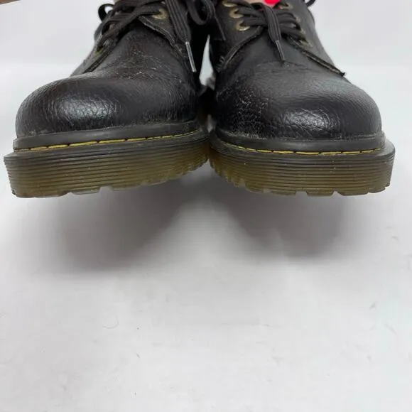 Dr Martens Mens Size 10 Ashfeld Black Leather Oxford Lace Up Shoes Workwear