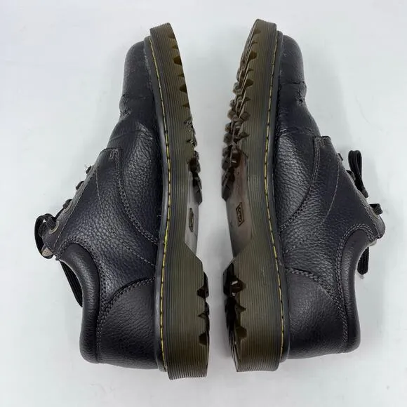 Dr Martens Mens Size 10 Ashfeld Black Leather Oxford Lace Up Shoes Workwear