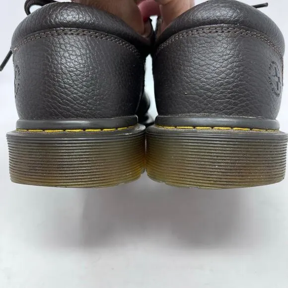 Dr Martens Mens Size 10 Ashfeld Black Leather Oxford Lace Up Shoes Workwear