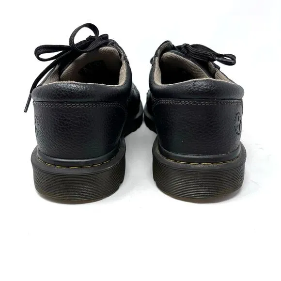 Dr Martens Mens Size 10 Ashfeld Black Leather Oxford Lace Up Shoes Workwear